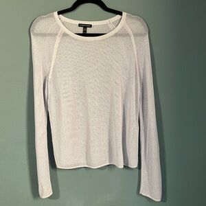 Eileen Fisher Light Grey Tencel Lyocell Nylon Pullover Sweater. Size XS/TP